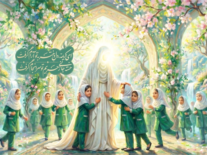 ای کریمه دل دختر به تو آرام گرفت خسته جانی ز حریم تو‌سر انجام گرفت